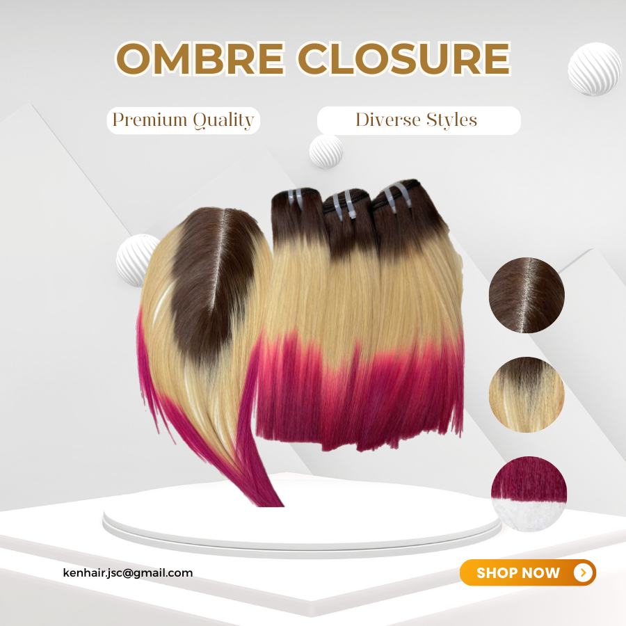 Ombre Closure (Purple And Blonde)